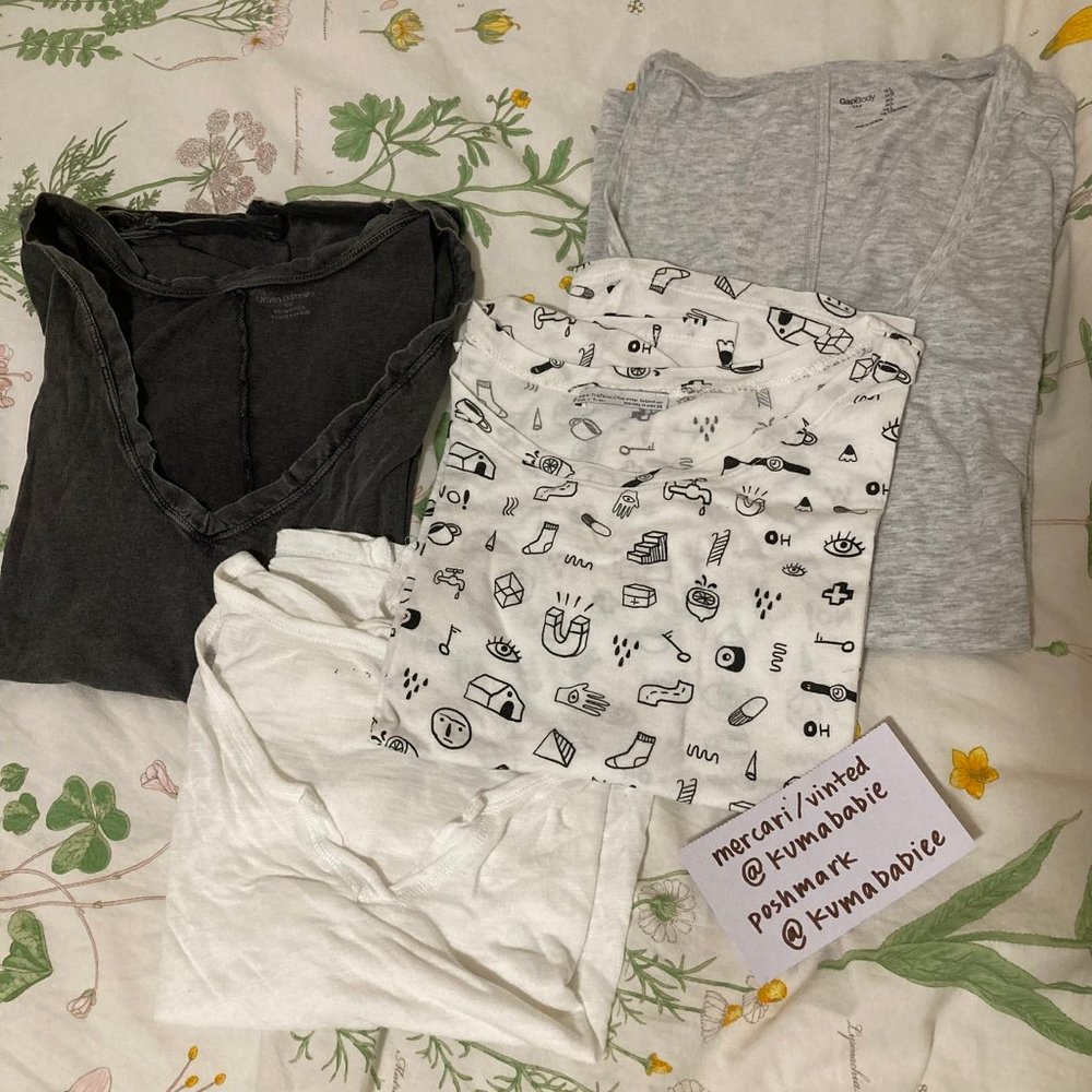 uo, aeropostale, zara, gapbody - set of 4 tshirts